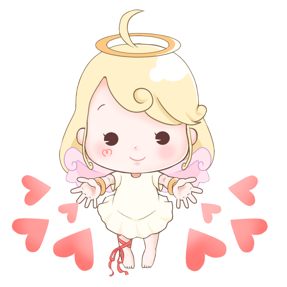 ハッピーコネクト天使のマスコットキャラクター（女）