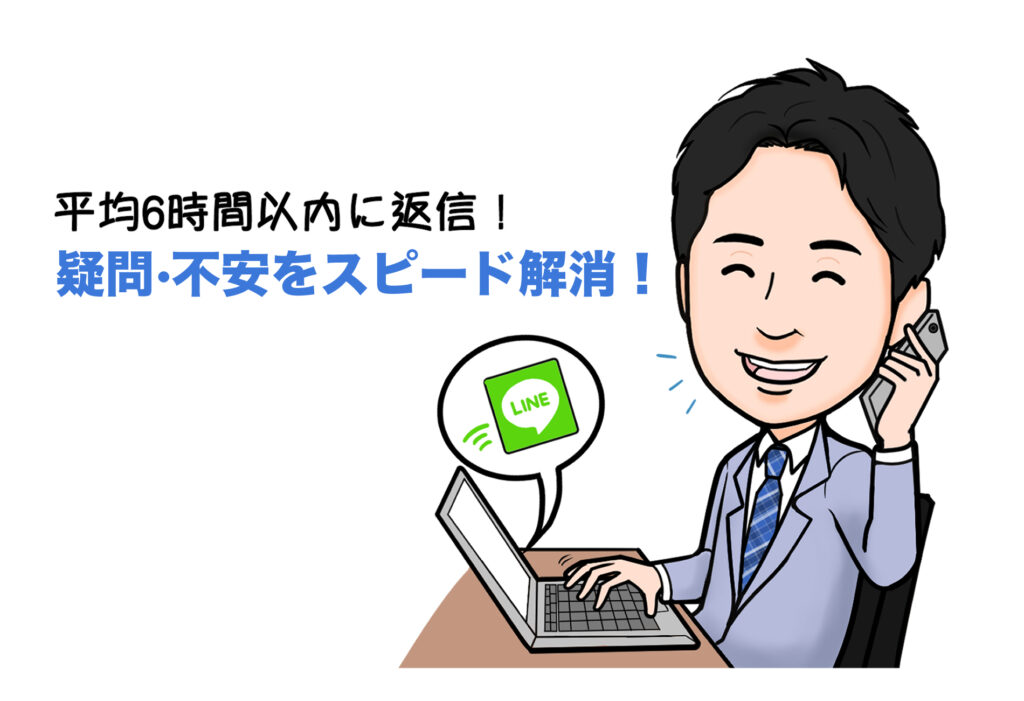 平均6時間以内に返信、疑問・不安をスピード解消、代表石井広望
