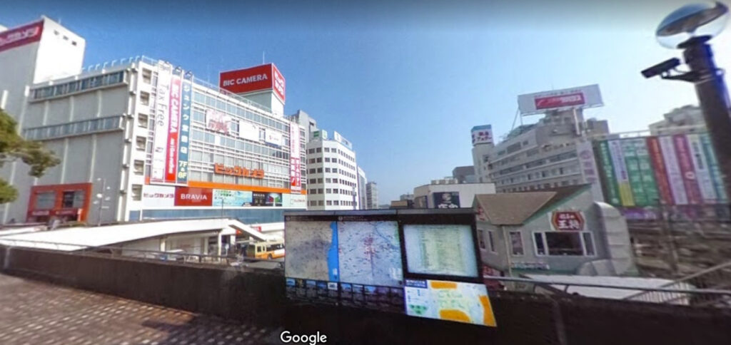 藤沢駅風景、ビックカメラ、駅ビル