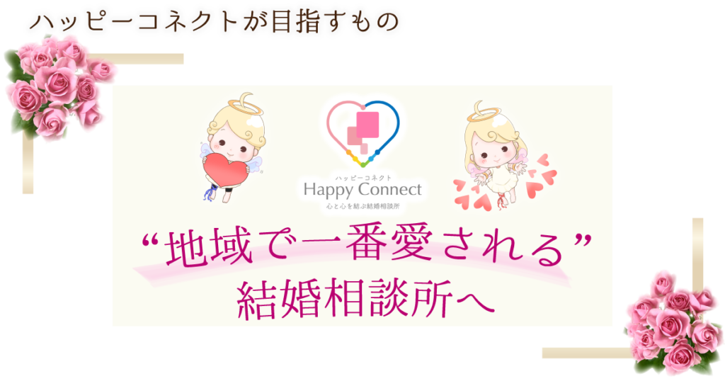 ハッピーコネクトが目指すもの、地域（新横浜）で一番愛される結婚相談所へ　ハッピーコネクトマスコット天使（男の子、女の子）