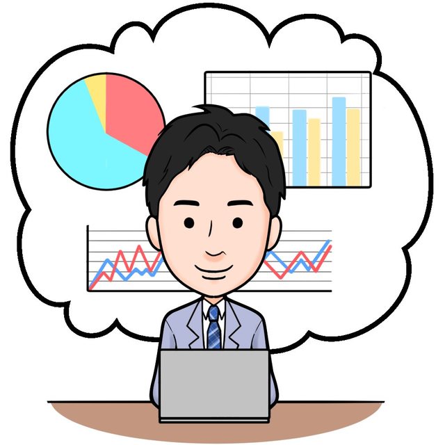 カウンセラーがパソコンで資料を見ているイラスト