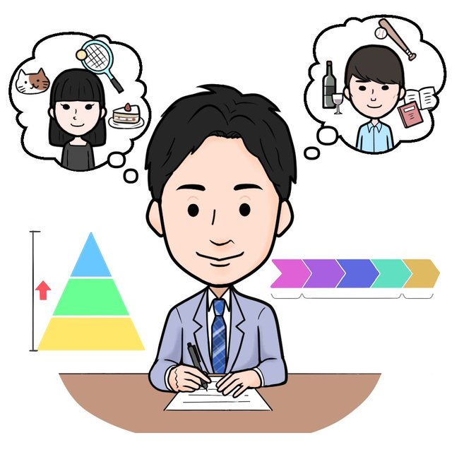 カウンセラーがプロフィールを書いているイラスト