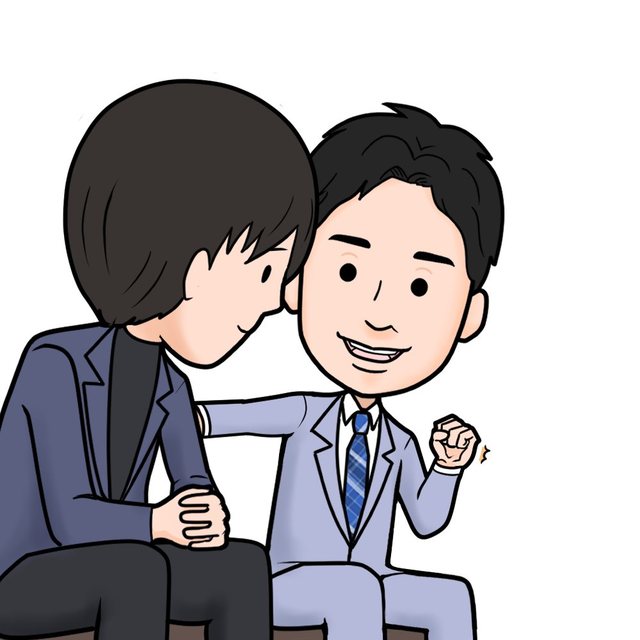 カウンセラーが会員の肩に手を置いて励ましているイラスト