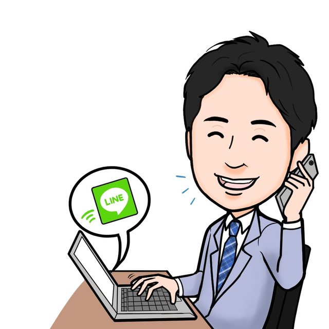 カウンセラーがLINEで相談に答えているイラスト