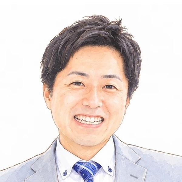 成婚カウンセラーの石井の水彩のイラスト